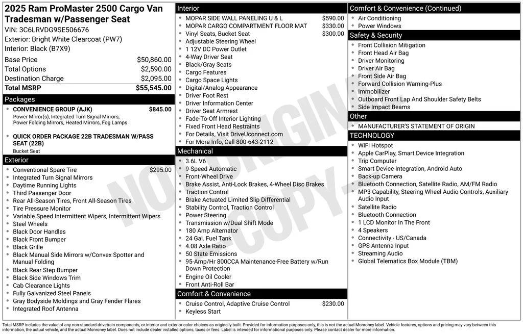 ram promaster cargo van 2025 3C6LRVDG9SE506676 image ram promaster cargo van 2025 3C6LRVDG9SE506676 image